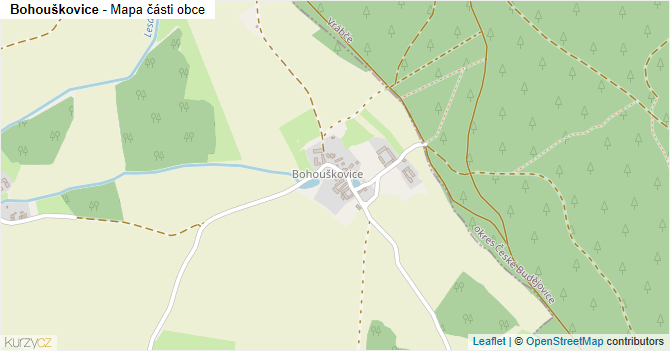 Bohouškovice - mapa části obce
