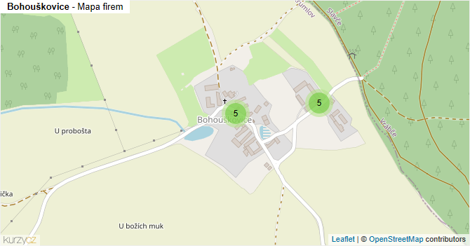 Bohouškovice - mapa firem