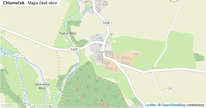 Chlumeček - mapa části obce