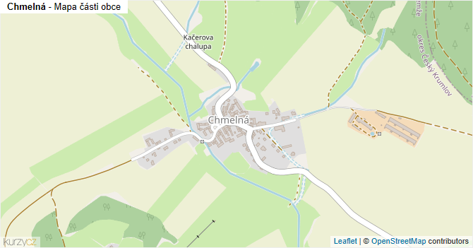 Chmelná - mapa části obce