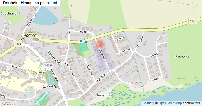 Doubek - mapa podnikání