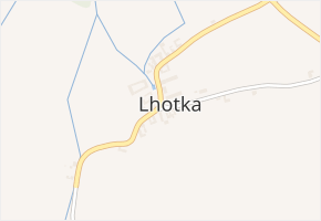 Lhotka v obci Křemže - mapa části obce