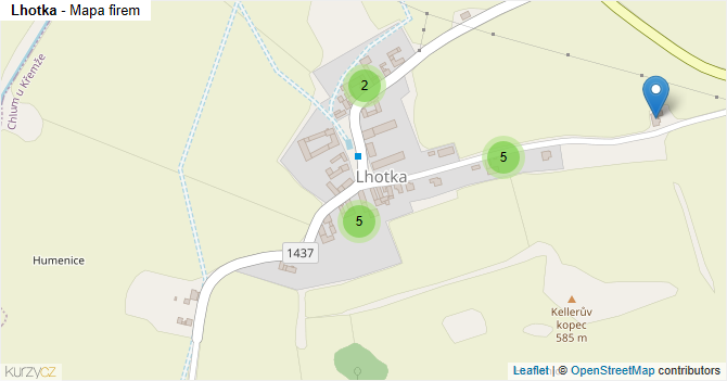 Lhotka - mapa firem