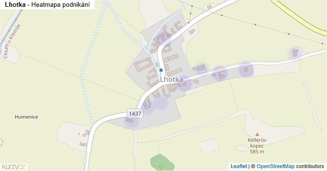 Lhotka - mapa podnikání