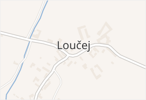 Loučej v obci Křemže - mapa části obce