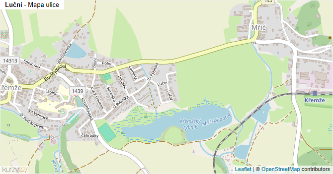 Luční - mapa ulice