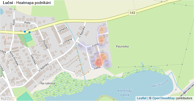 Luční - mapa podnikání