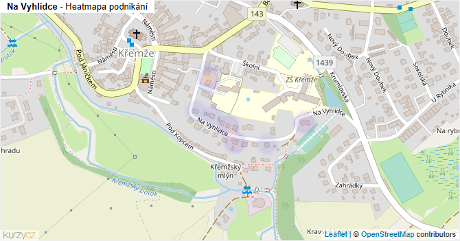 Na Vyhlídce - mapa podnikání