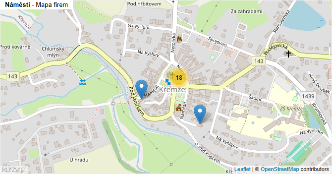 Náměstí - mapa firem
