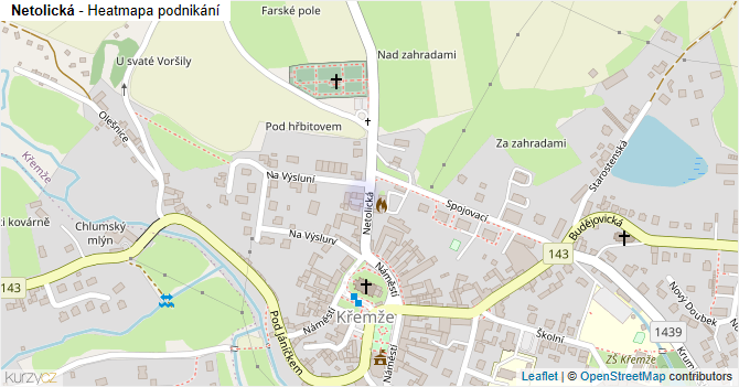 Netolická - mapa podnikání