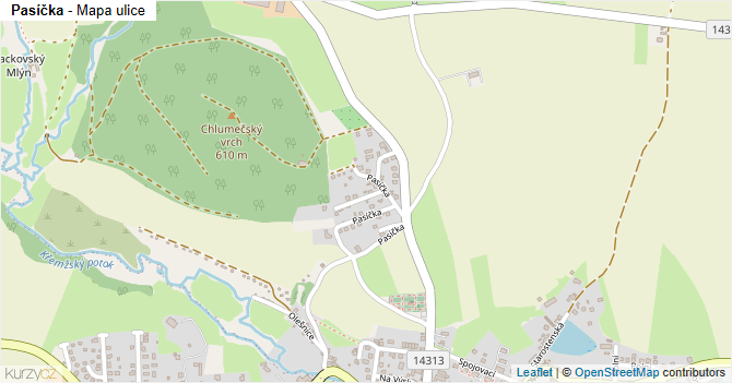 Pasíčka - mapa ulice