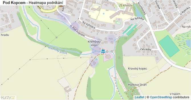 Pod Kopcem - mapa podnikání