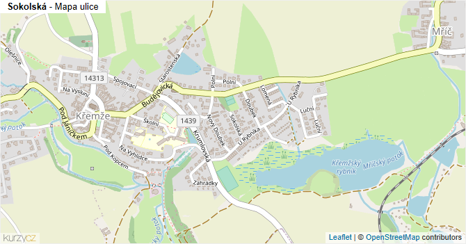 Sokolská - mapa ulice