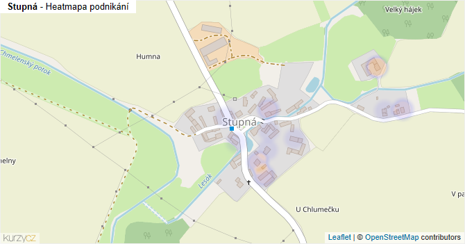 Stupná - mapa podnikání