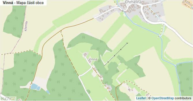 Vinná - mapa části obce