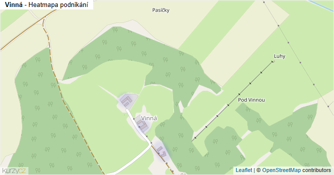 Vinná - mapa podnikání