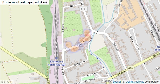 Kopečná - mapa podnikání