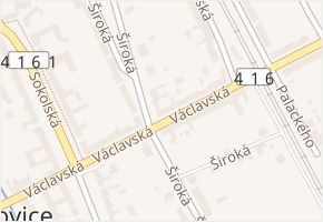 Široká v obci Křenovice - mapa ulice