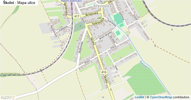Školní - mapa ulice