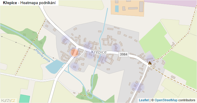 Křepice - mapa podnikání