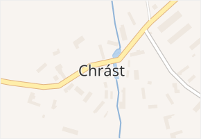 Chrást v obci Křesetice - mapa části obce