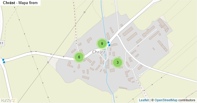 Chrást - mapa firem