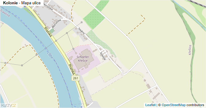 Kolonie - mapa ulice