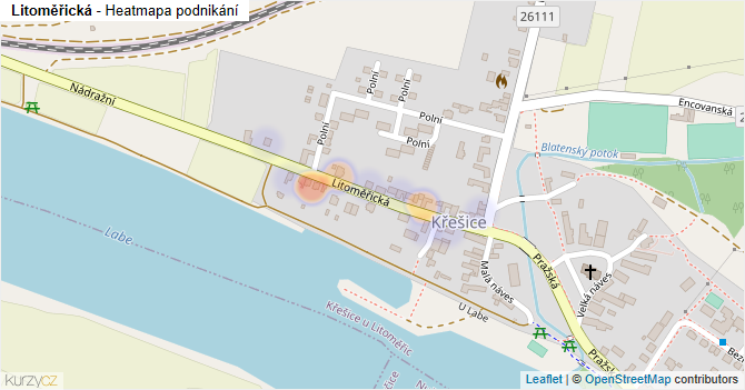 Litoměřická - mapa podnikání