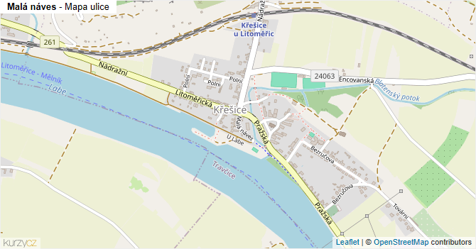 Malá náves - mapa ulice