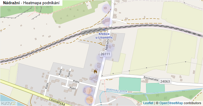 Nádražní - mapa podnikání