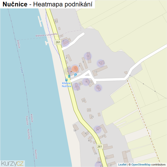Mapa Nučnice - Firmy v části obce.