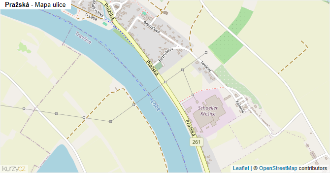 Pražská - mapa ulice