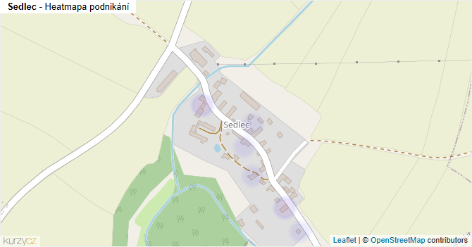 Sedlec - mapa podnikání