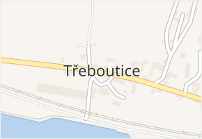 Třeboutice v obci Křešice - mapa části obce