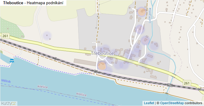 Třeboutice - mapa podnikání