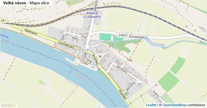 Velká náves - mapa ulice