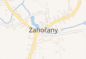 Zahořany v obci Křešice - mapa části obce
