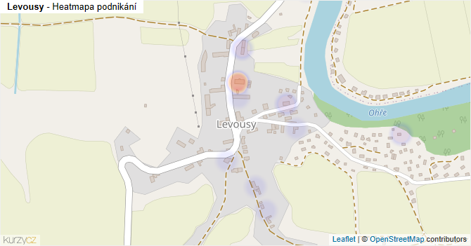 Levousy - mapa podnikání