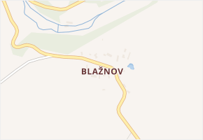 Blažnov v obci Křešín - mapa části obce