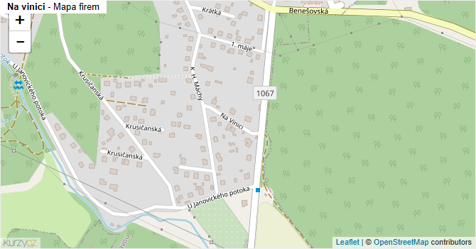 Na vinici - mapa firem