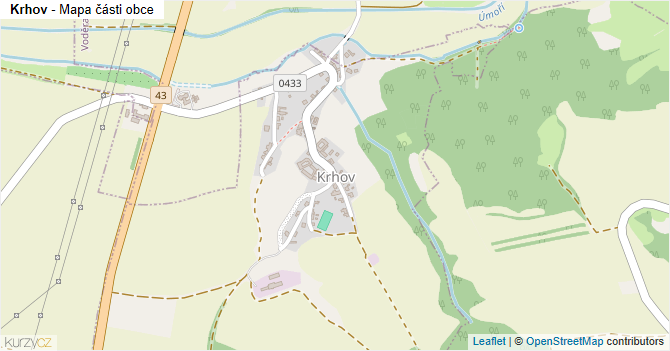 Krhov - mapa části obce