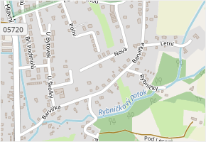 Barvířka v obci Krhová - mapa ulice