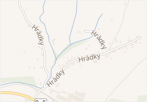 Hrádky v obci Krhová - mapa ulice