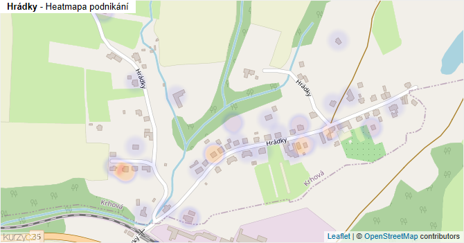 Hrádky - mapa podnikání