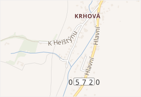 Ke Studánce v obci Krhová - mapa ulice