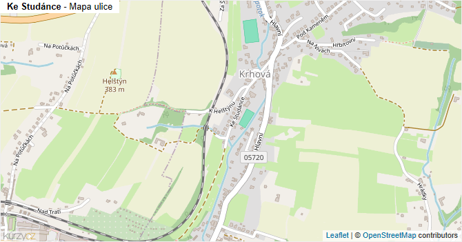 Ke Studánce - mapa ulice