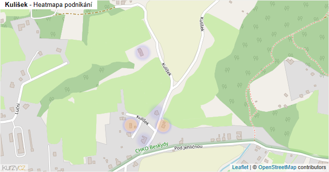Kulíšek - mapa podnikání