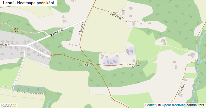 Lesní - mapa podnikání