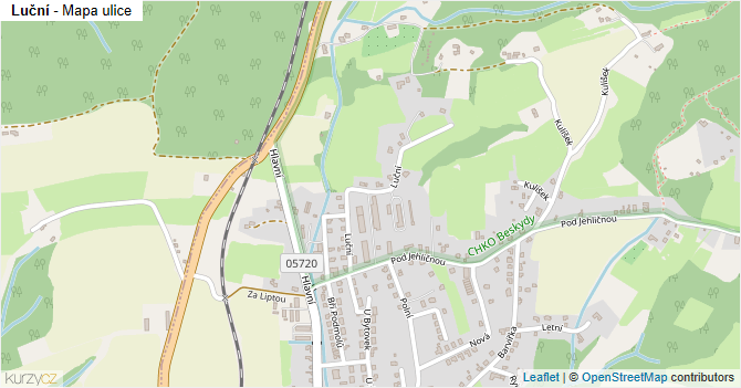 Luční - mapa ulice