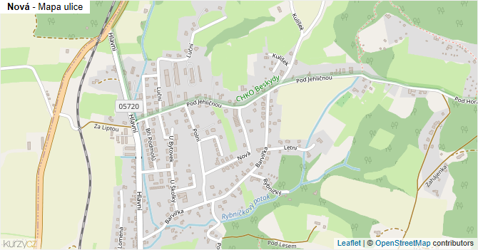 Nová - mapa ulice